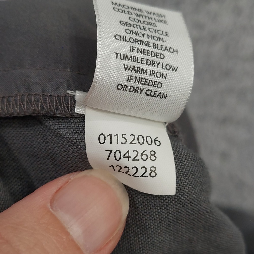 J. Jill Capri Pants Women's Size 8 Gray Linen Blend Stretch‎ Cropped Trousers - Picture 11 of 12
